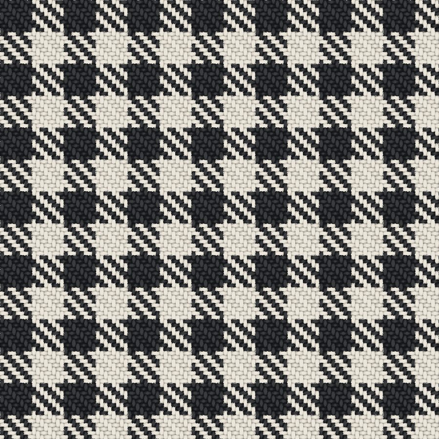 Houndstooth woven thread by thread in 2/2 twill, drawn by the Sett engine