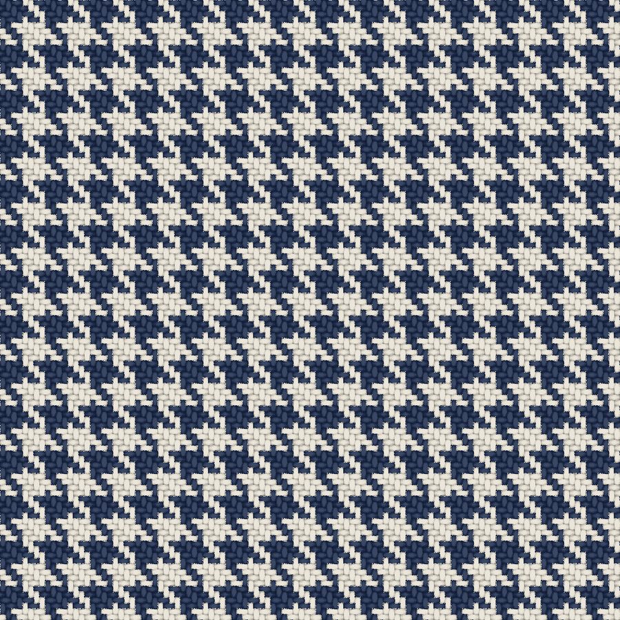 Shepherd's check woven thread by thread in 2/2 twill, drawn by the Sett engine