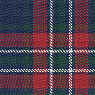 Tartan woven from the thread count G36 F6 G6 A20 G4 B4 G6 F12 in 2/2 twill