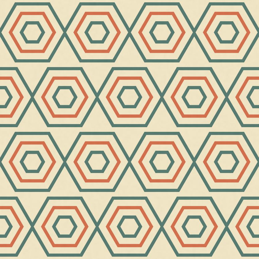 Nested Hexagons — a nested motif, drawn by the GeoPrint engine