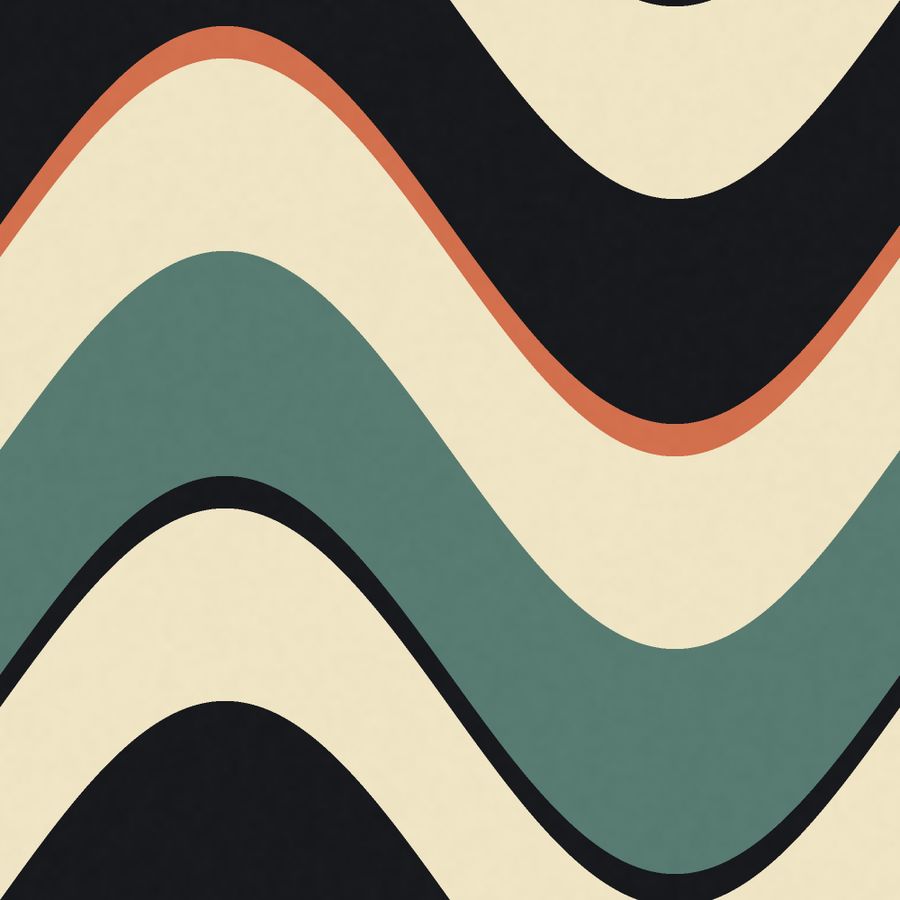 Supergraphic Waves — a band motif, drawn by the GeoPrint engine