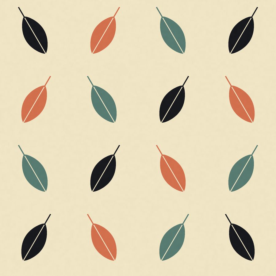 Leaf Toss — a leaf motif, drawn by the GeoPrint engine