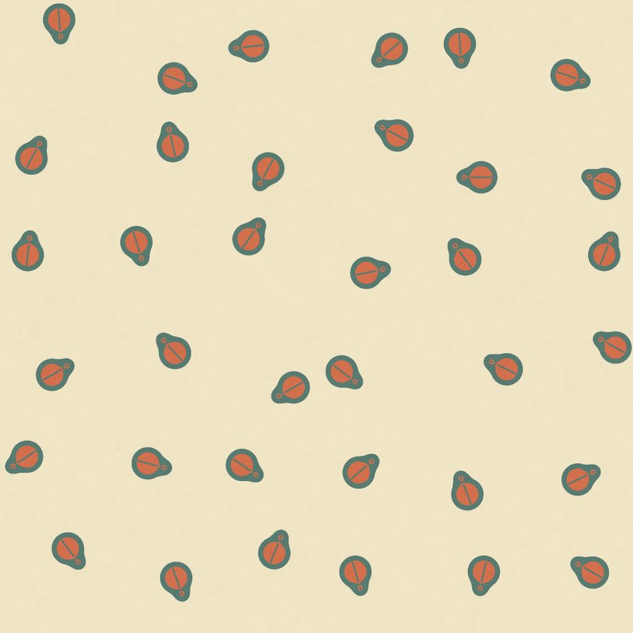 Botanical Toss — a scatter motif, drawn by the GeoPrint engine