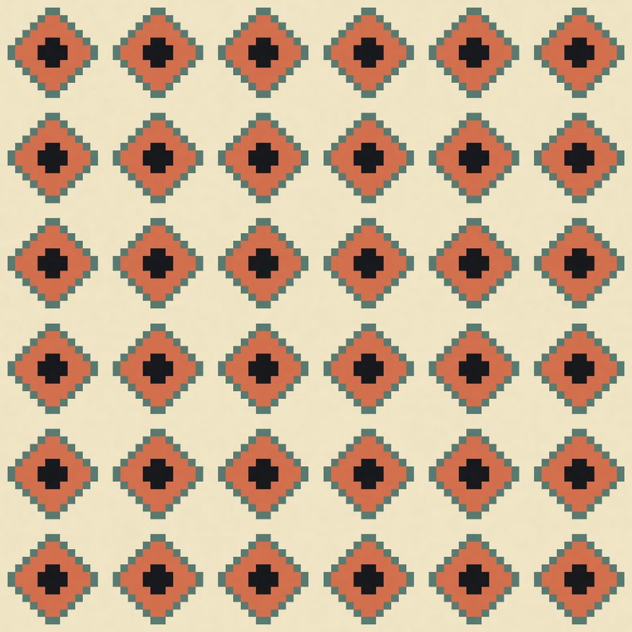 Kilim Steps — a flatweave motif, drawn by the GeoPrint engine
