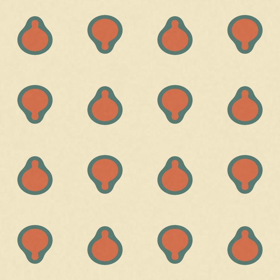 Damask Medallion — a medallion motif, drawn by the GeoPrint engine